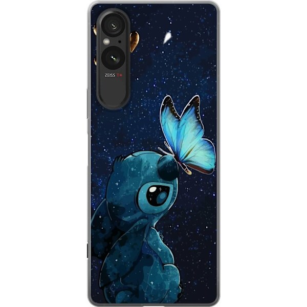 Sony Xperia 10 VI Genomskinligt Skal Stitch fjärill