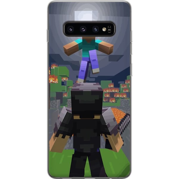 Samsung Galaxy S10 Läpinäkyvä kuori Minecraft