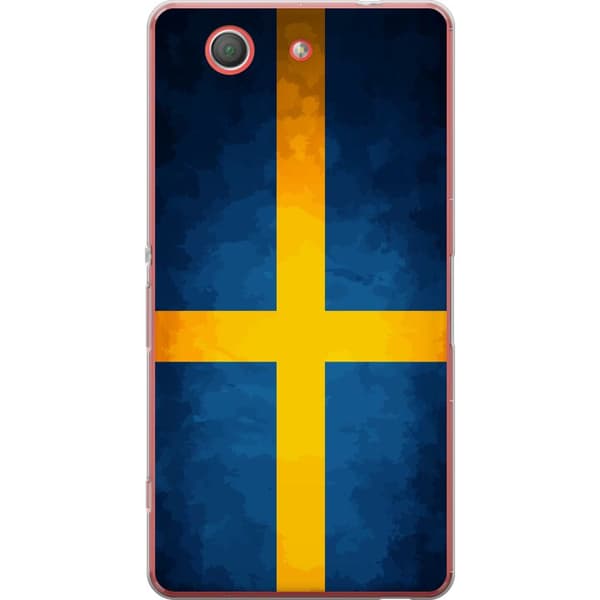 Kompatibelt Mobilskal till Sony Xperia Z3 Compact Svenska flaggan blå
