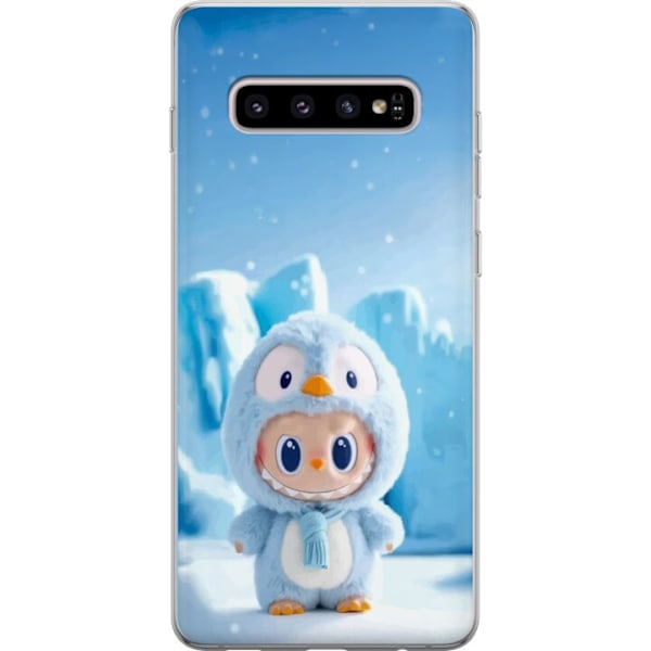 Samsung Galaxy S10+ Gennemsigtig cover sort ridder fortnite