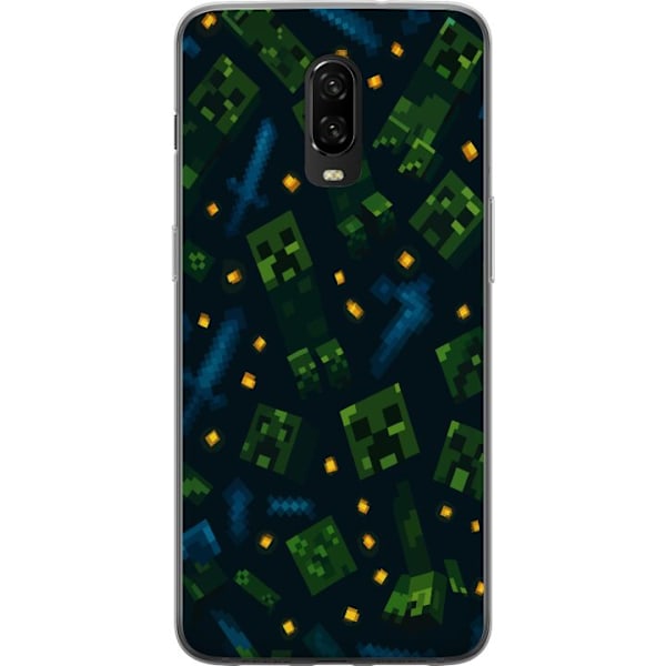 OnePlus 6T Genomskinligt Skal Minecraft Dungeons Mob