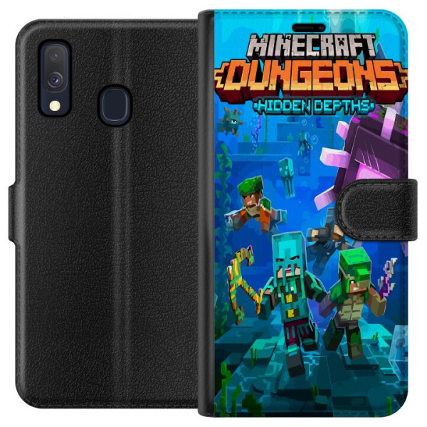 Samsung Galaxy A40 Lompakkokotelo Minecraft