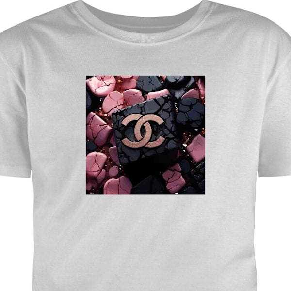 T-shirt til Voksen | Klassisk Voksen T-shirt Chanel sort og ly grå L