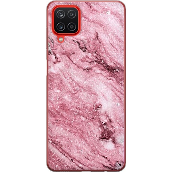 Samsung Galaxy A12 Gennemsigtig cover Glitter Marmor