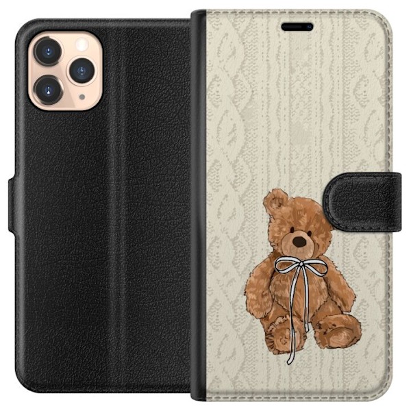 Apple iPhone 11 Pro Plånboksfodral Liten Nalle – klassisk nalle i enkel design