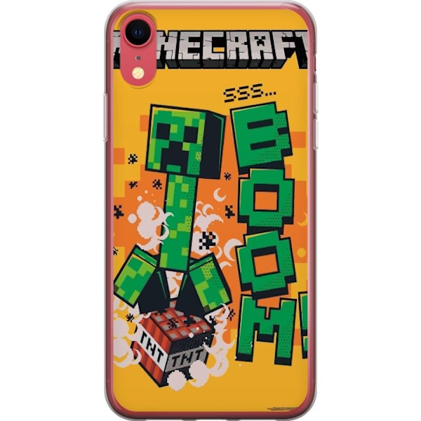 Apple iPhone XR Genomskinligt Skal Minecraft Boom