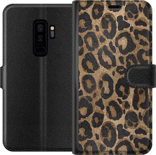 Kompatibel Tegnebogsetui til Samsung Galaxy S9+ Leopard Luxe
