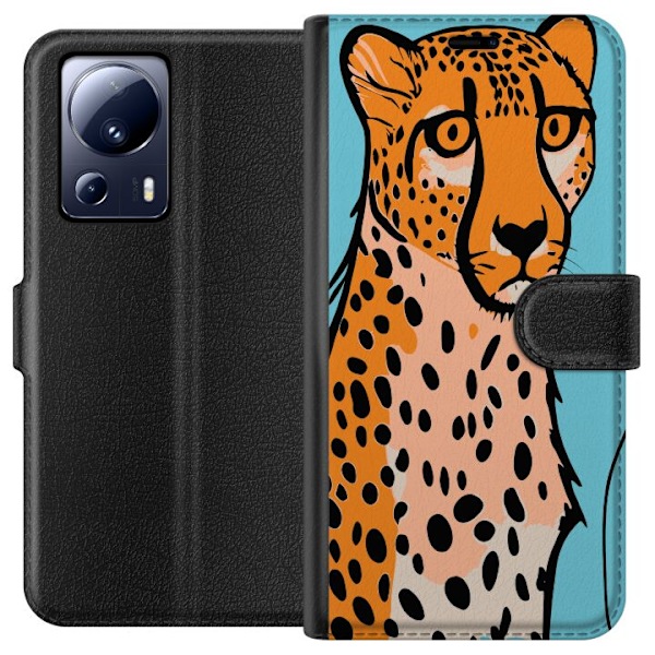 Xiaomi 13 Lite Lommeboketui Overrasket Leopard