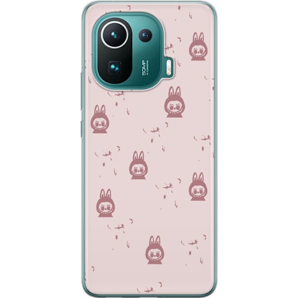 Xiaomi Mi 11 Pro Läpinäkyvä kuori Labubu Neon Pop - Neonvärinen pop art hirviö