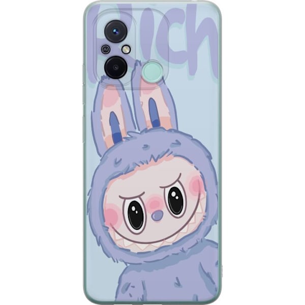Xiaomi Redmi 12C Läpinäkyvä kuori Sininen Jänis Labubu