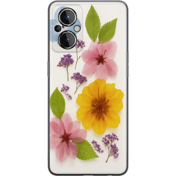 OnePlus Nord N20 5G Genomskinligt Skal Pressade blommor