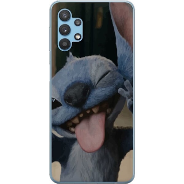 Samsung Galaxy A32 5G Genomskinligt Skal Stitch Söt Alien – Blå Favorit från Yttre Rymden