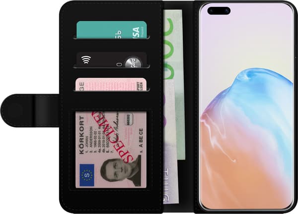 Kompatibelt Lommeboketui til Huawei P40 Pro Blå elgitarr blå