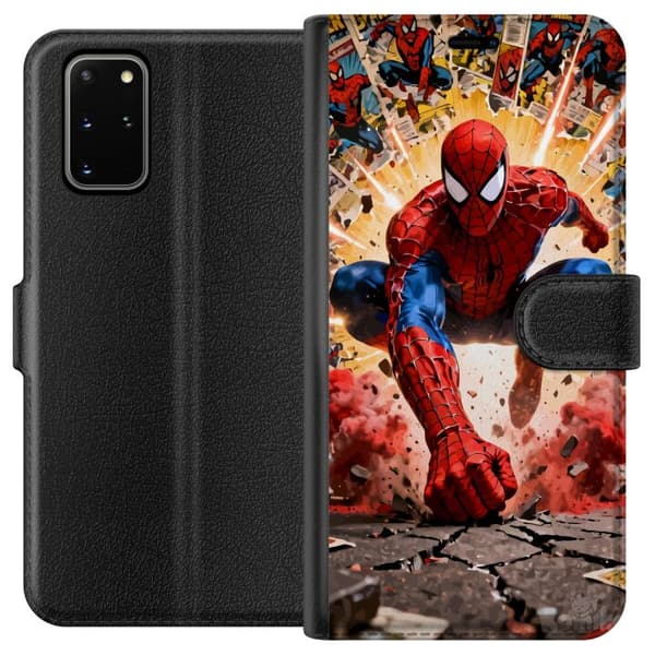 Kompatibel Tegnebogsetui til Samsung Galaxy S20+ Spider Man action