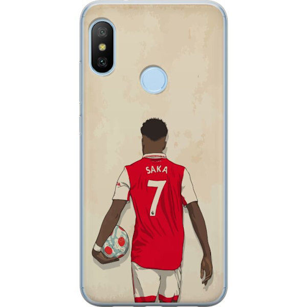 Xiaomi Mi A2 Lite Läpinäkyvä kuori Arsenal FC Jalkapallo Arsenal FC Motiivi Pelaaja Premier League Englanti Suosittu Urheilulaji Jalkapallotähti L