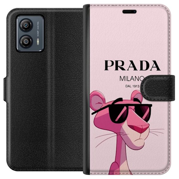 Motorola Moto G53 Plånboksfodral Prada Rosa Pantern