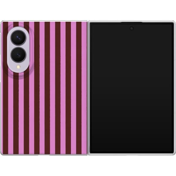 Kompatibelt Mobildeksel til Samsung Galaxy Z Fold8 Rosabrune striper rosa