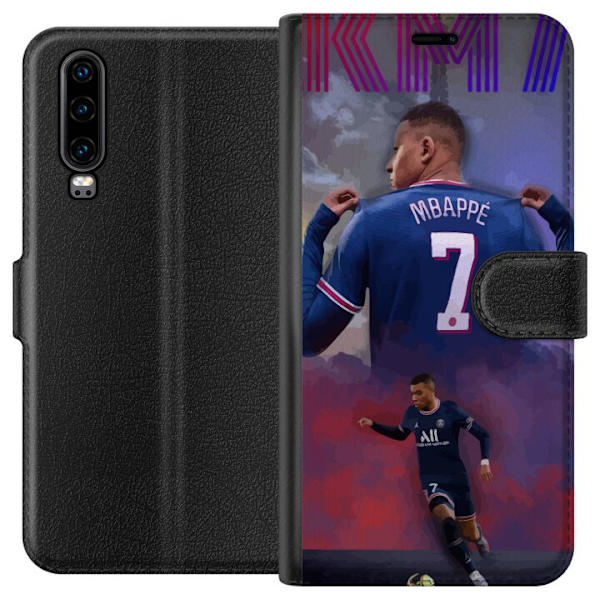Huawei P30 Plånboksfodral MAP Fotboll Design Grafiskt Mönster Modern Sportmotiv Trend Fotboll Populär Grafisk Stil Motiv