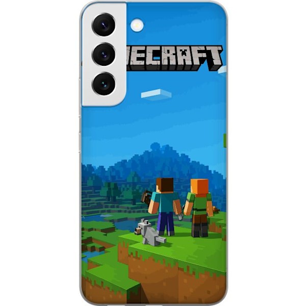 Samsung Galaxy S22 5G Genomskinligt Skal Minecraft Key Art