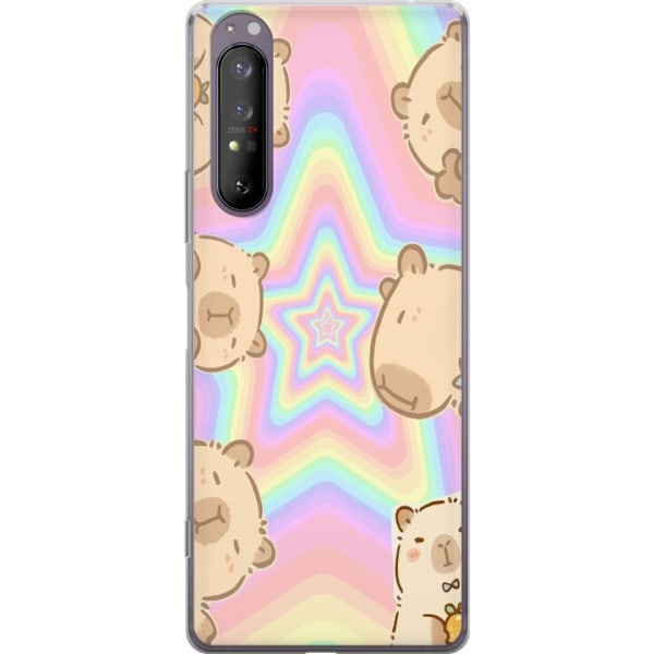 Sony Xperia 1 II Läpinäkyvä kuori Kawaii Capybara Galaxy S