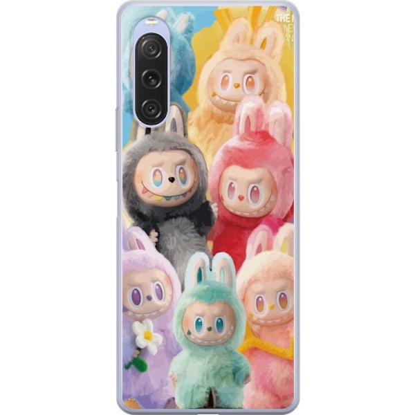 Sony Xperia 10 V Genomskinligt Skal Labubu Sketch Style – Handritat monster i tusch