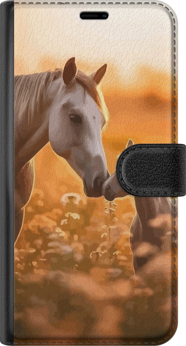 Kompatibel Tegnebogsetui til Xiaomi Redmi 10C Heste
