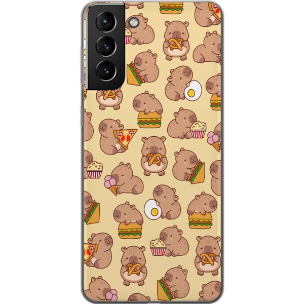 Samsung Galaxy S21+ 5G Läpinäkyvä kuori Kawaii capybara puhelinkotelo useilla söpöillä hahmoilla