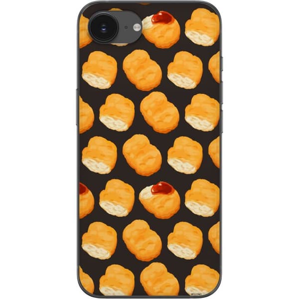 Kompatibelt Mobildeksel til Apple iPhone 17e Mønster med sprø kyllingnuggets og ketchup brun