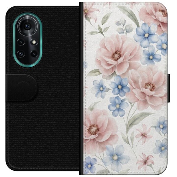 Huawei nova 8 Pro Tegnebogsetui Romantiske blomster