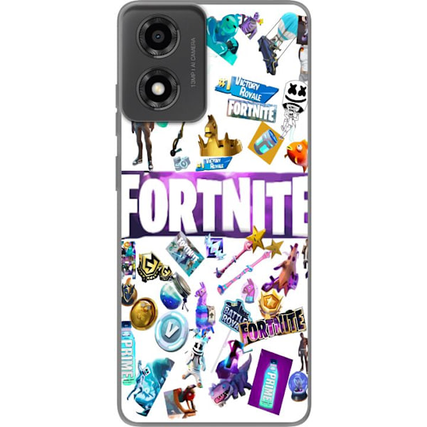 Motorola Moto E14 Gennemsigtig cover Fortnite