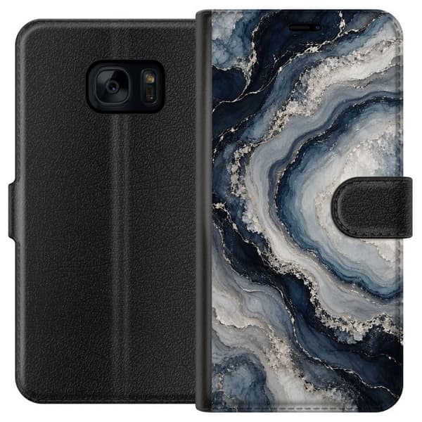 Kompatibelt Lommeboketui til Samsung Galaxy S7 Nattagat blå