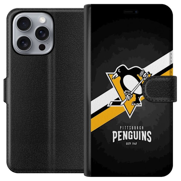 Apple iPhone 16 Pro Max Lompakkokotelo Pittsburgh Penguins (NH