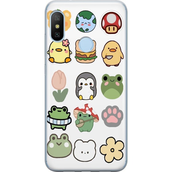 Xiaomi Mi A2 Lite Läpinäkyvä kuori Kawaii Friends
