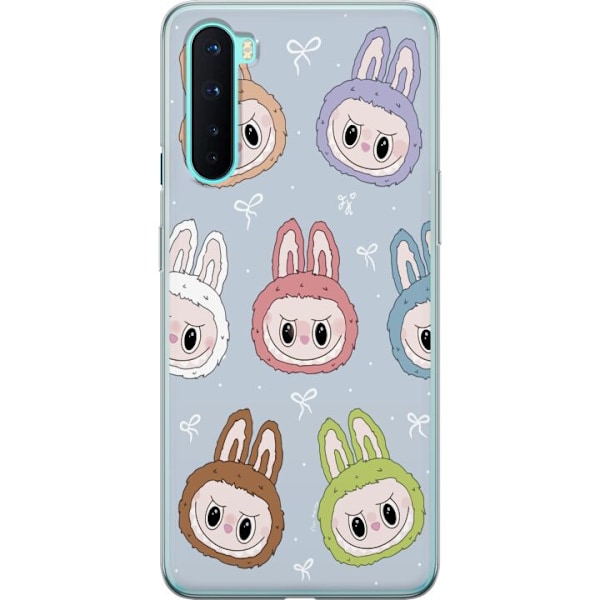 OnePlus Nord Gjennomsiktig deksel Pastel Labubu