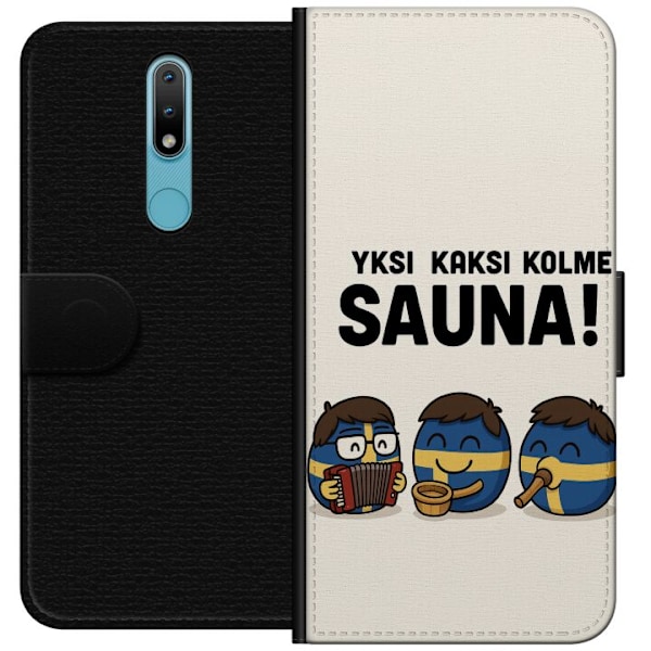 Nokia 2.4 Plånboksfodral Festivalen Kaj Bara Bada Bastu