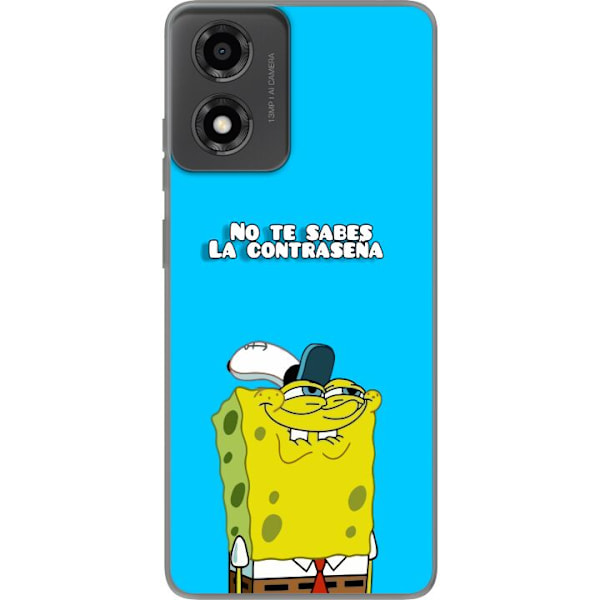 Motorola Moto E14 Gennemsigtig cover SvampeBob Firkant