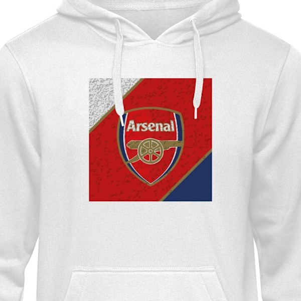 Hoodie för Vuxen | Bekväm Huvtröja Arsenal vit L