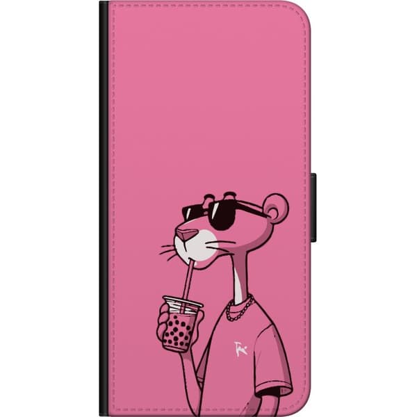 Kompatibel Tegnebogsetui til Samsung Galaxy A03s Pink Panther Drink