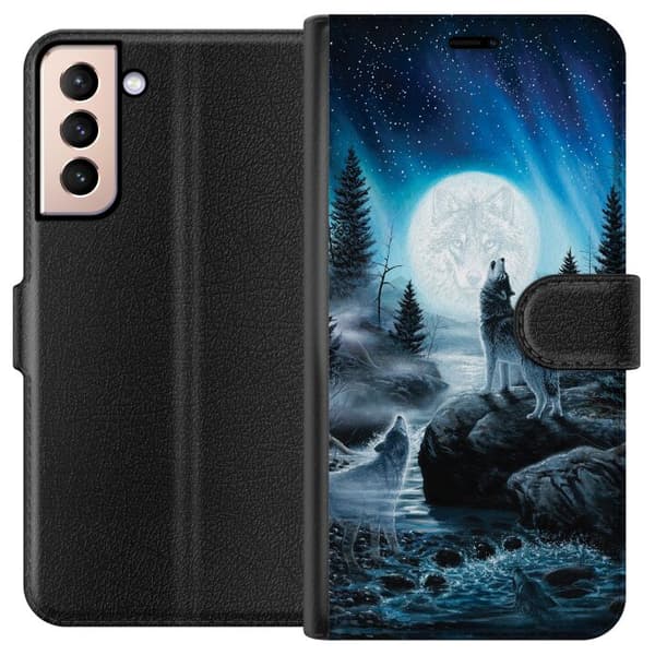 Kompatibelt Plånboksfodral till Samsung Galaxy S21 Wolf / Varg