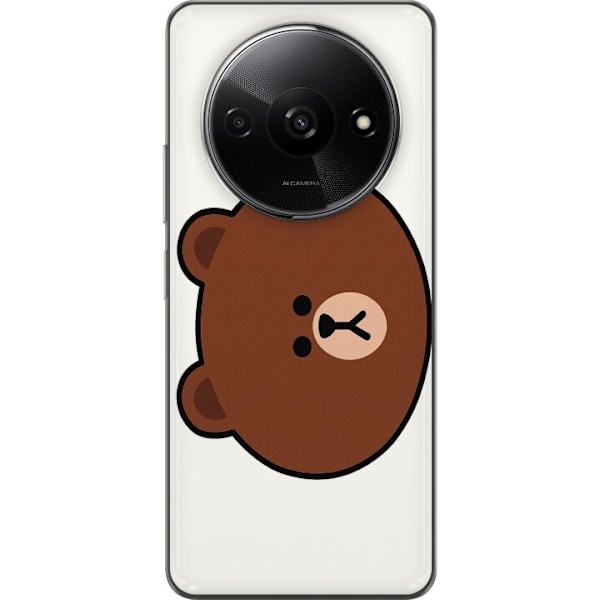 Xiaomi Redmi A3 Läpinäkyvä kuori line friends brown