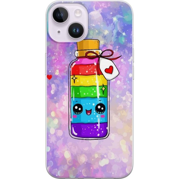 Apple iPhone 14 Genomskinligt Skal Unicorn Drops