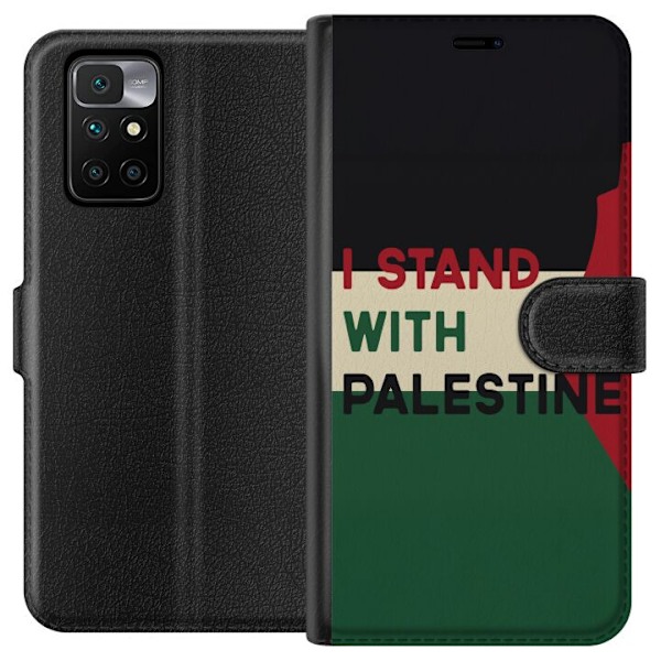 Xiaomi Redmi 10 Plånboksfodral Stand with Palestine – solidaritetsdesign med starkt budskap