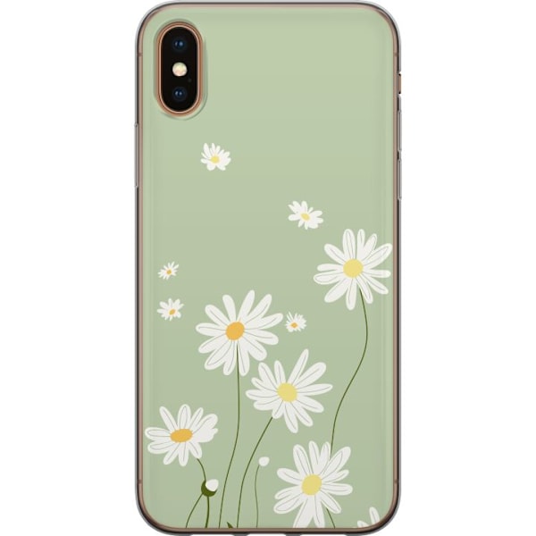 Apple iPhone XS Genomskinligt Skal Prästkragar – blommigt mönster i svensk sommarstil