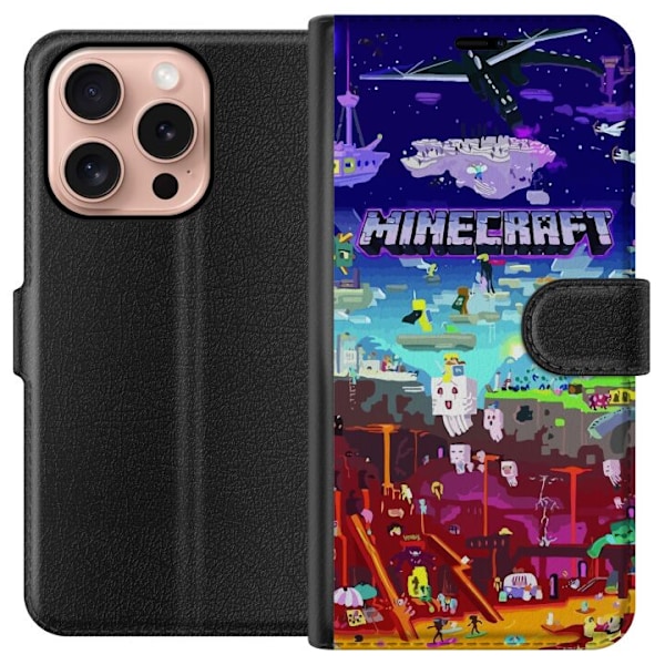 Apple iPhone 16 Pro Lommeboketui MineCraft