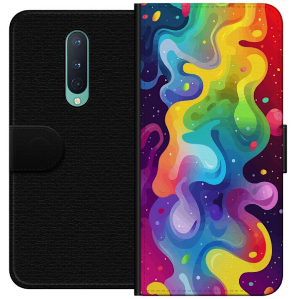OnePlus 8 Plånboksfodral Color Splash Abstrakt Konst Design Färgstarkt Mönster Modern Populär Väggkonst Grafiskt Trend