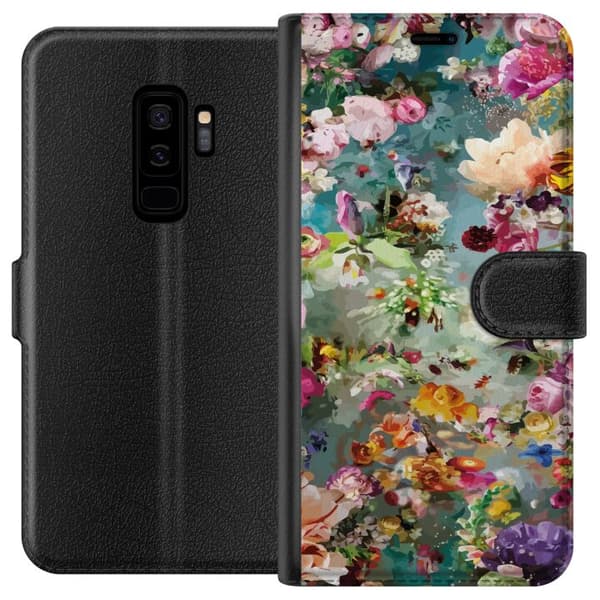 Kompatibel Tegnebogsetui til Samsung Galaxy S9+ Blomster