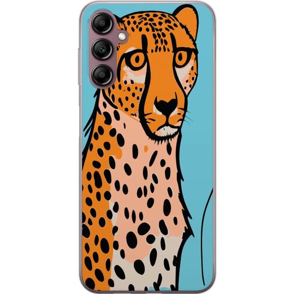 Kompatibelt Mobildeksel til Samsung Galaxy A14 5G Overrasket Leopard