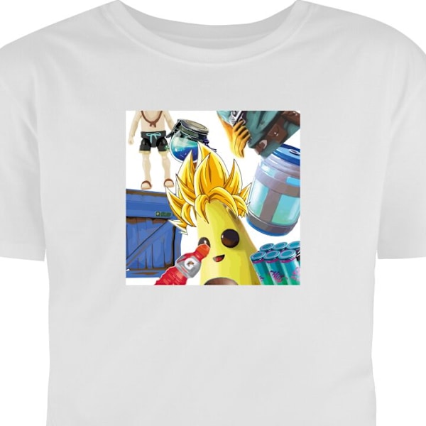 T-shirt til Voksen | Klassisk Voksen T-shirt Fortnite hvid XXL