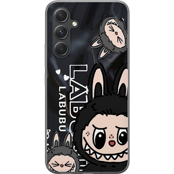 Samsung Galaxy S24 FE Gennemsigtig cover <nl>Labubu Black Energy - Sort mønster i gade stil