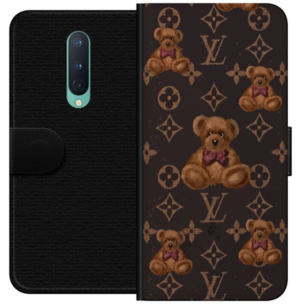 OnePlus 8 Plånboksfodral Louis Vuitton Teddy Bear Mönster Lyx Mode Design Populärt Motiv Fashion Trend Lyxiga Accessoarer
